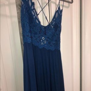 navy blue free people dress